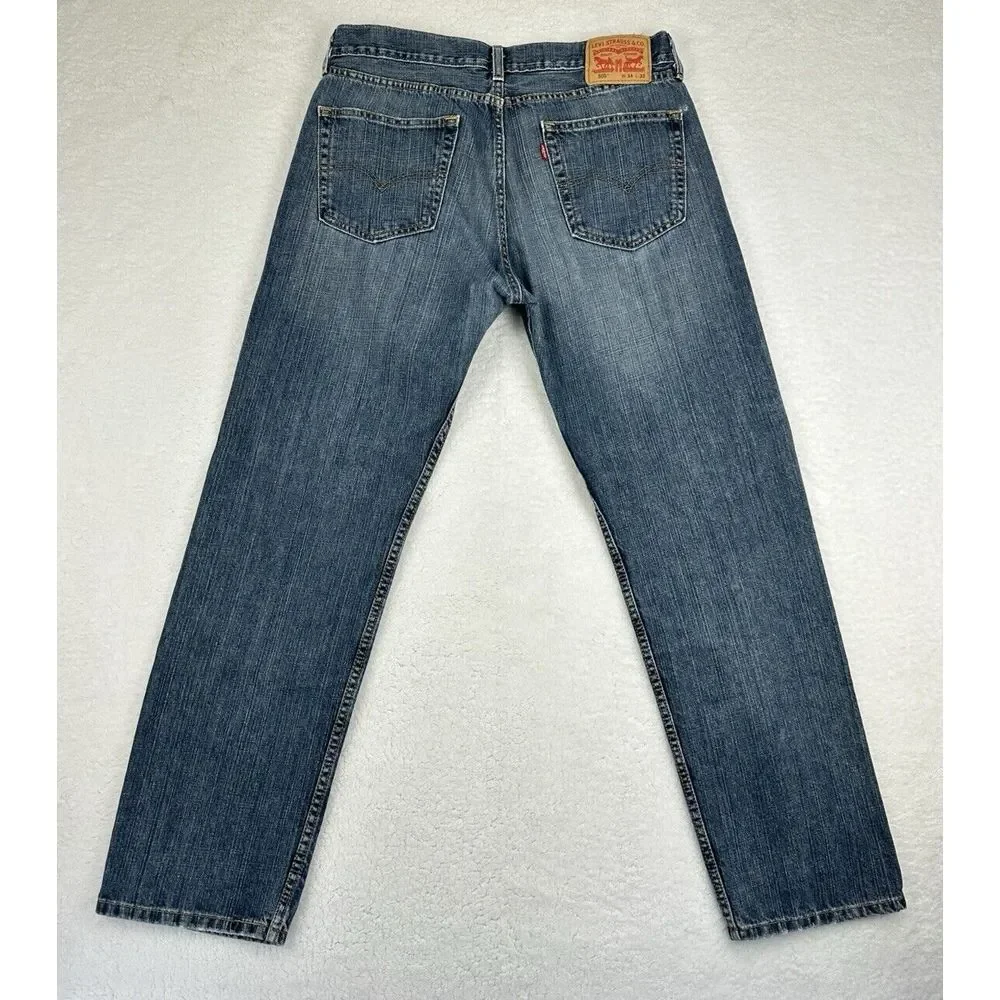 Levis 505 Jeans Men's 34x32 (Fits 35x31) Blue Denim Regular Fit‎ Straight Leg
